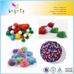 High Quality 1cm 2cm 3cm Glitter POM POM