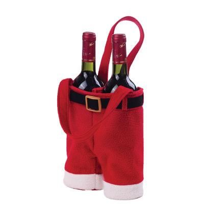 Wholesale Gifts Decoration Pack 2 Wine Bottles Christmas Bottle Bags
