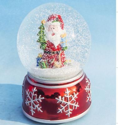 Red White Christmas Snow Globe