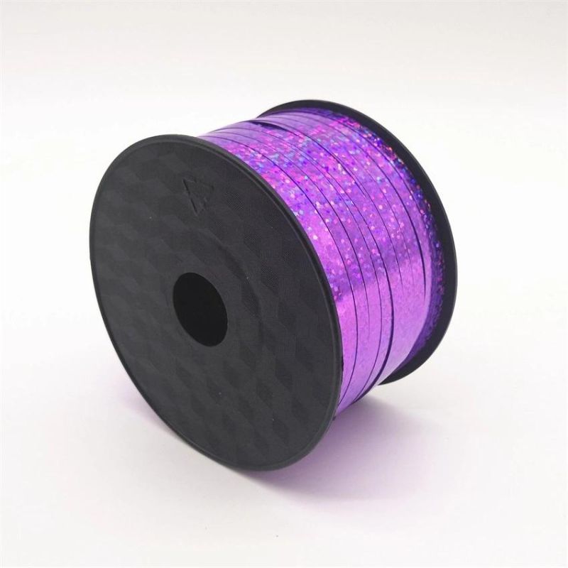 250 Yards/Roll Laser Aluminized Rainbow Film Metal Ribbon Br6005