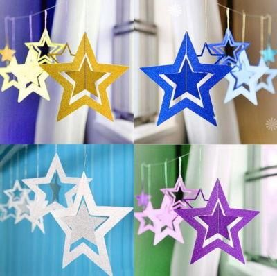 Christmas New Year Festival Wedding Hang Decoration Hollow Star