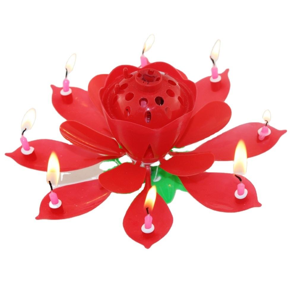 Hot Selling Fancy Musical Birthday Candles Flower Music