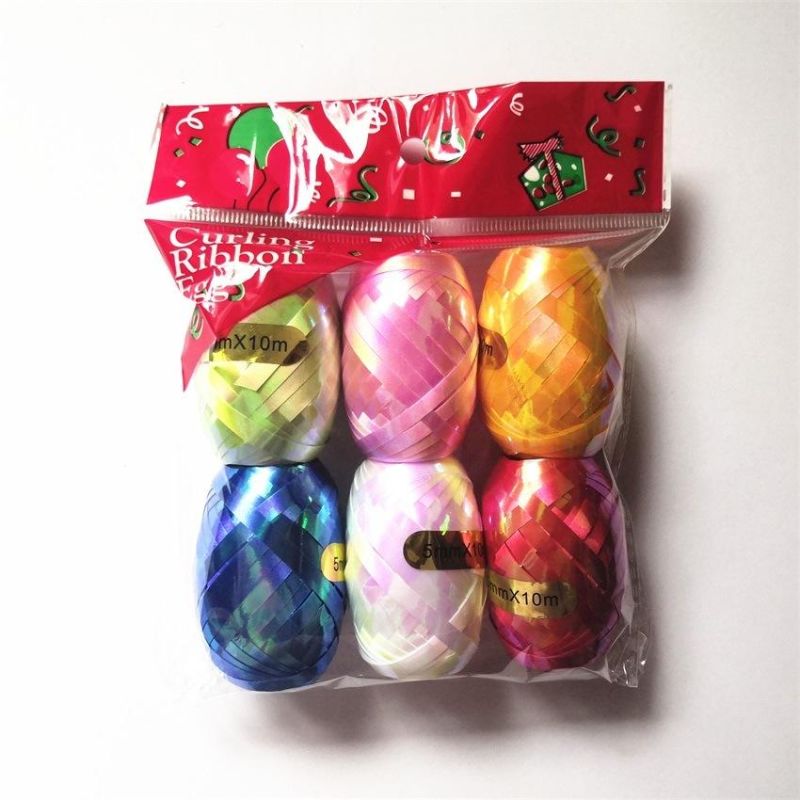 Manufacturers Sell 10 Meters Multi-Color Decoration Accessories Layout Aluminum Film Rainbow Rugby Ribbons Br6010