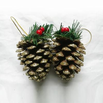 Wholesale Xmas Cone Pine Needle Spray with Snow Decorations