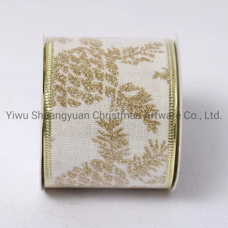 Christmas Ribbon Decor for Holiday Wedding Party Decoration Supplies Hook Ornament Craft Gifts