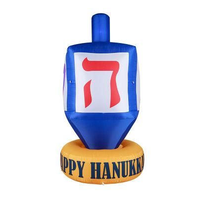 Happy Hanukkah Inflatable Dreidel Decorations with LED Light