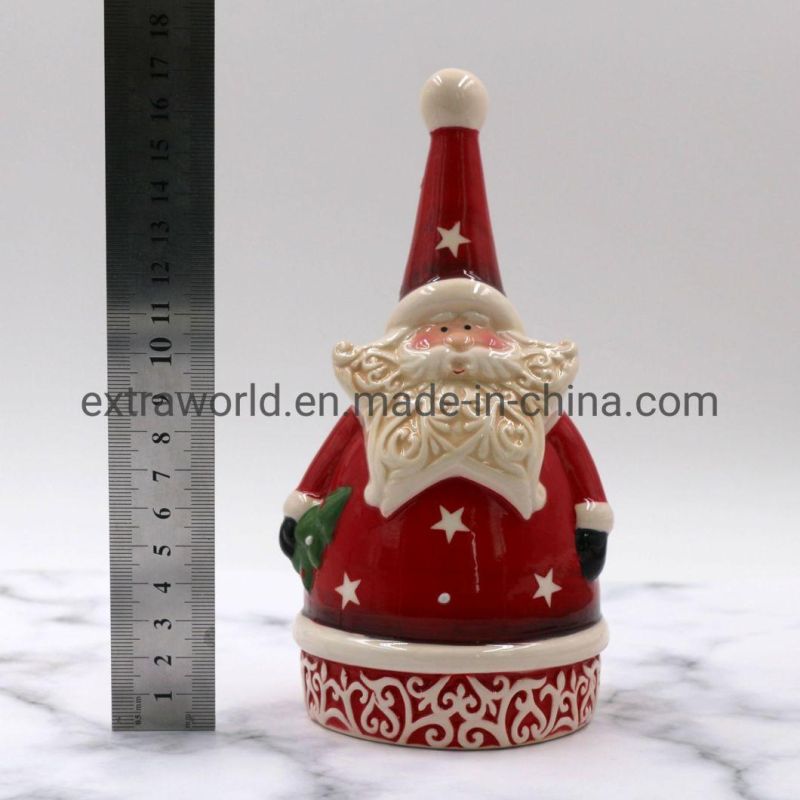 Wholesale Santa Ceramic Small Christmas Bells Decoration for Sale