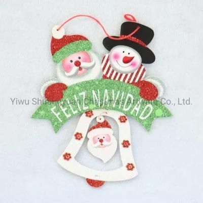 Christmas Wall Sticker Board Santa Snowman Decor for Holiday Wedding Party Decoration Supplies Hook Ornament Craft Gifts