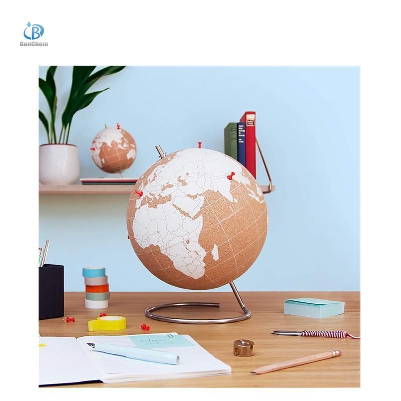 25cm White Color Cork World Globe