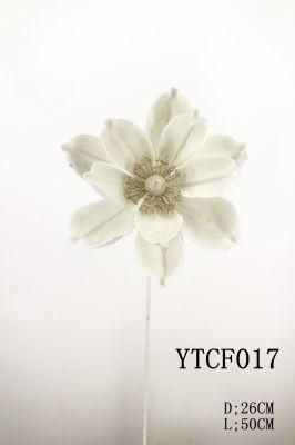 Ytcf017 White Magnolia Style Christmas Flowers with Cheap Price