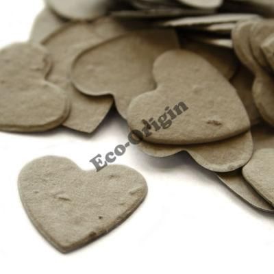 Heart Shaped Plantable Confetti in Stone Grey