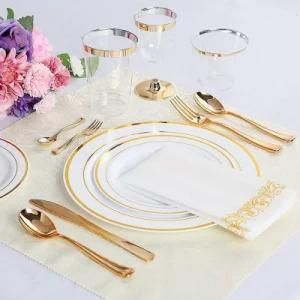 10.25&quot; Disposable Plastic Dishes 50pieces for Wedding Party Birthday