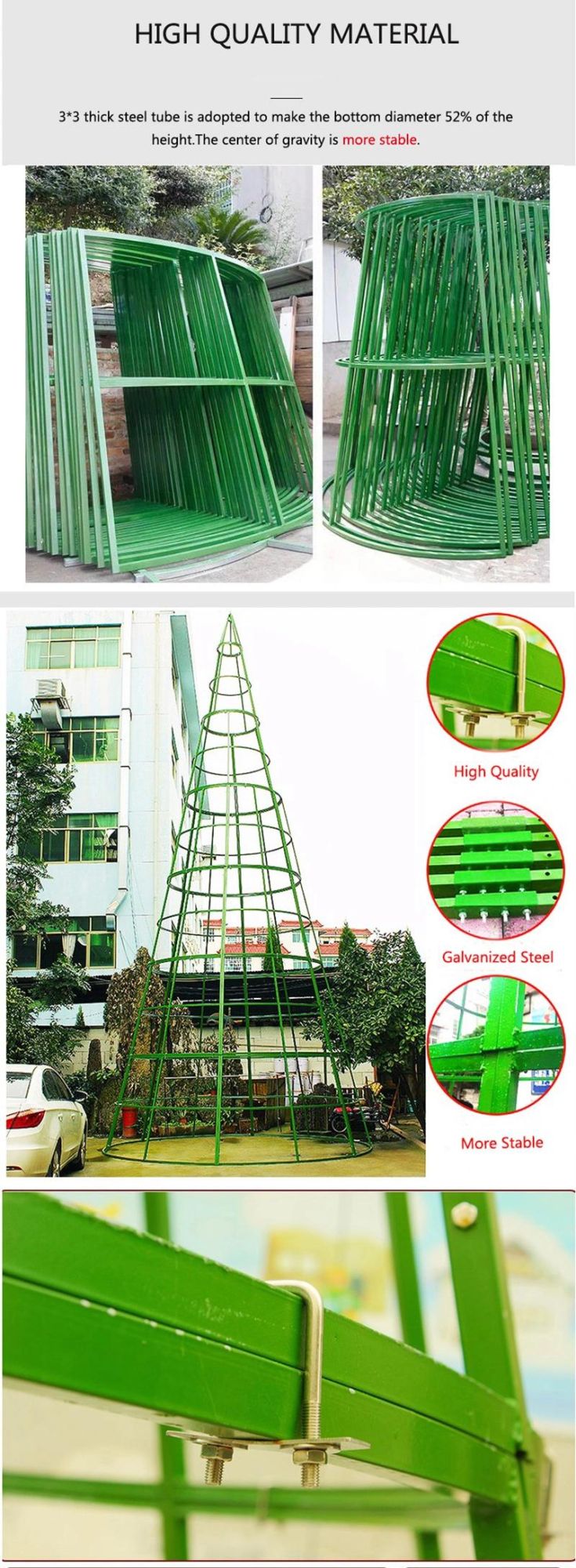 Wholesale Outdoor Giant LED Christmas Tree LED Christmas Tower Tree