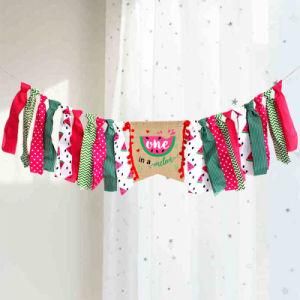 Watermelon Baby Birthday High Chair Banner 1st Birthday Party Decor Supplies