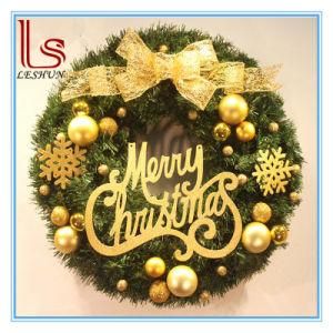 Christmas Door Decoration Pendant 40-60cm Wreath with Merry Christmas Letter Christmas Garland