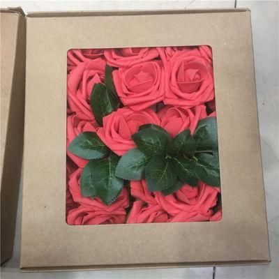 Artificial Flowers Red Rose Heads 25PCS Real Looking Fake Foam Roses for DIY Wedding Bouquets Centerpieces Arrangements