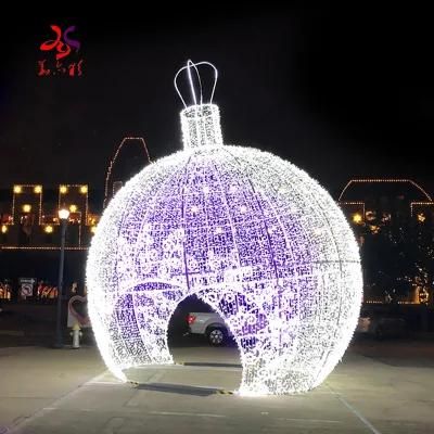 LED 3D Motif Huge Round Christmas Light for Outdoor Decoration