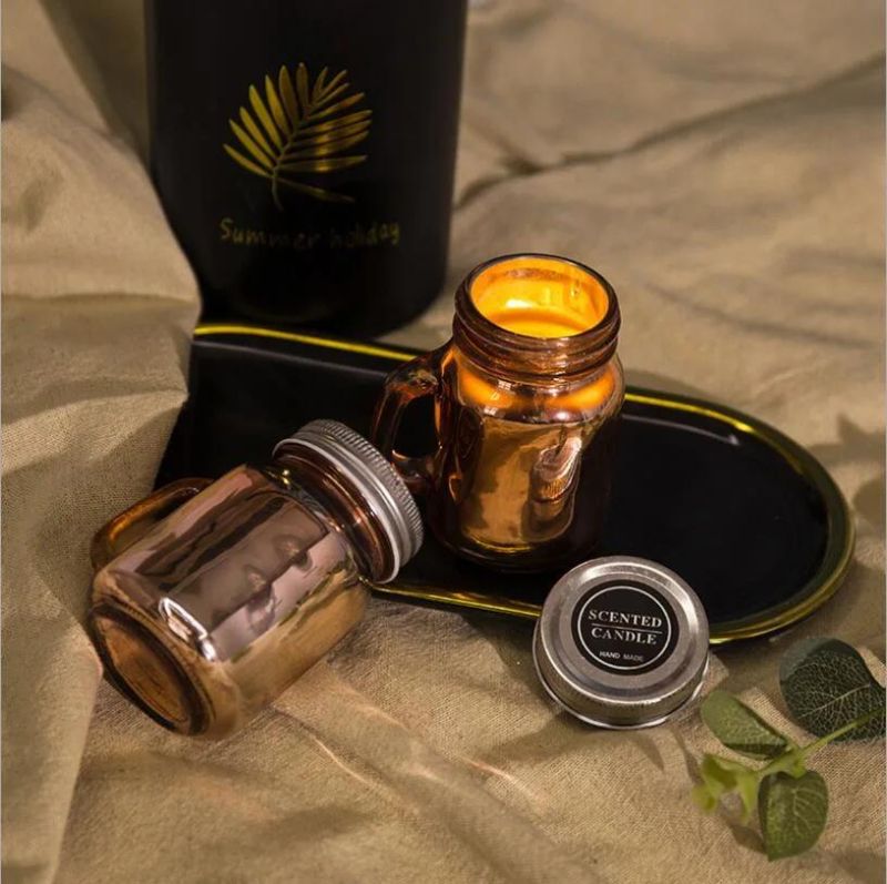 Wholesale Glass Mason Jar Glass Candle Holder for Bulk