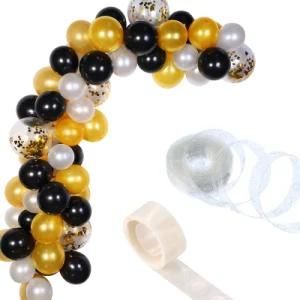 Retro Black Gold Balloon Arch Garland Kit Backdrop Baby Shower Balloons