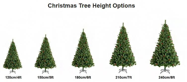 Premium Hinged Artificial Fir Christmas Tree with Foldable Stand Easy Assembly Green Color