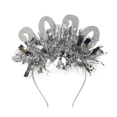 Wholesale Custom Glitter Party Hairband Party Decoration Party Supplies Happy New Year Crown Headband