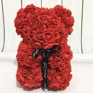 Artificial Flowers Red Teddy Rose Bear Christmas Valentines Day Gift
