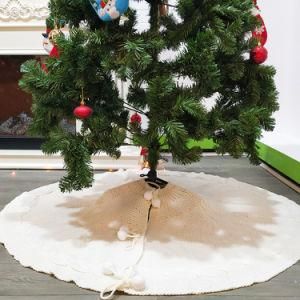Christmas Tree Skirt Pure Knitted Wool Decoration Party Supplies