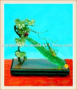 Vegetable Green Cucumber Glass Craft for Display