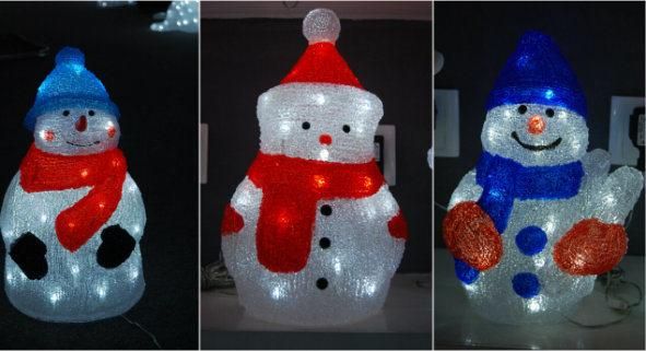 New Design Acrylic Snowman LED Light (IL100625-1)
