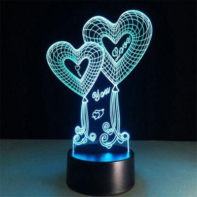3D Love Heart Lamp Decoration