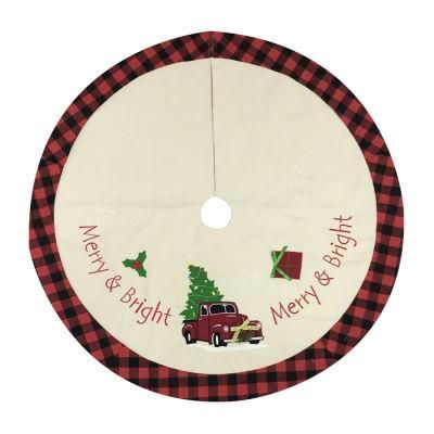 Wholesale Custom Personalized Red Buffalo Plaid Christmas Tree Skirts