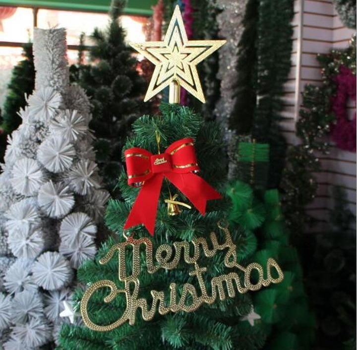 Plastic Christmas Tree Decoration Pendant Accessories Top Star