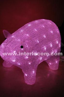 Acrylic Pig Light with LED (IL108261)
