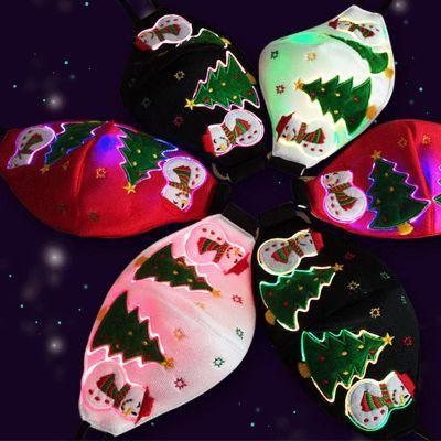 USB Rechargeable Dust Mask for Christmas Party Festival Dancing LED Light up Face Mask