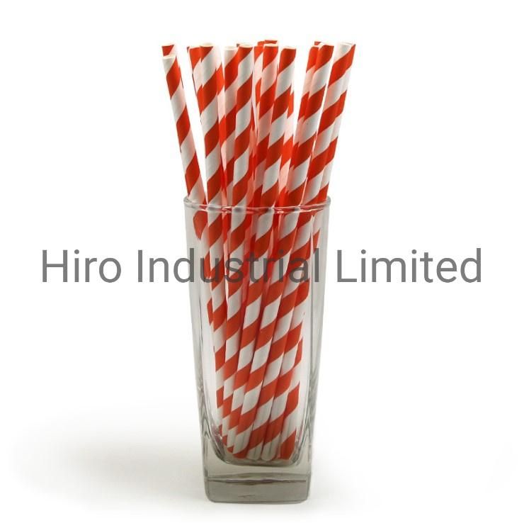 Disposable Wedding & Party Decoration Striped Chevron Paper Straw