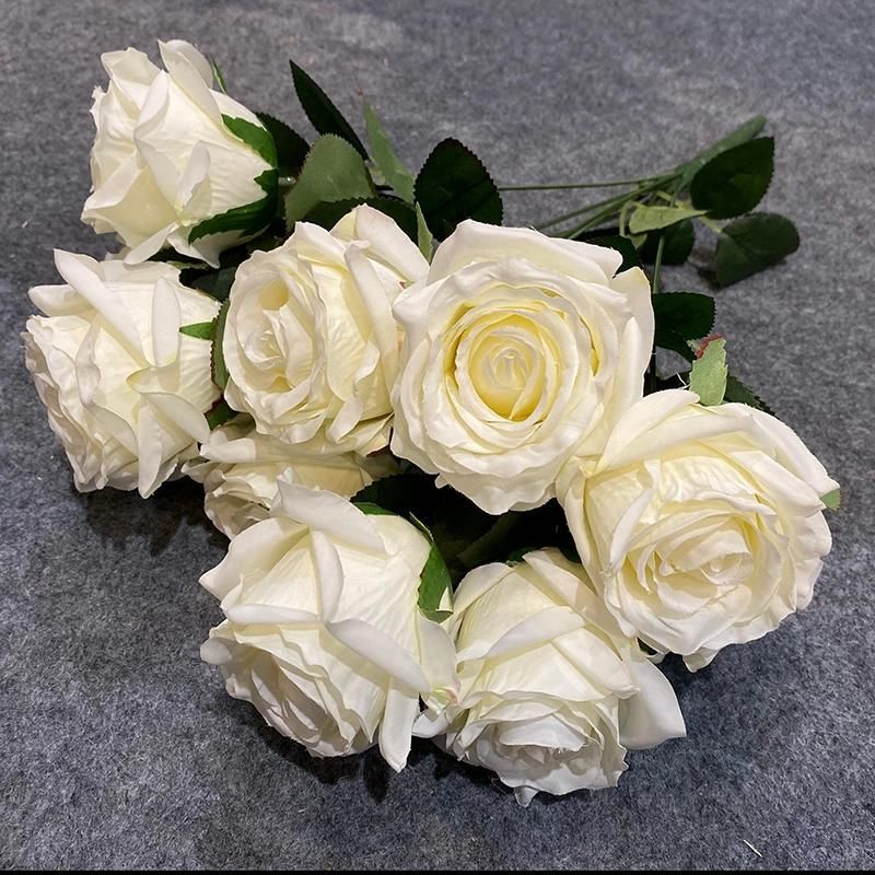 Hot Sales Wedding Decoration Flower Bunches Flowers Luxury Artificial Rose