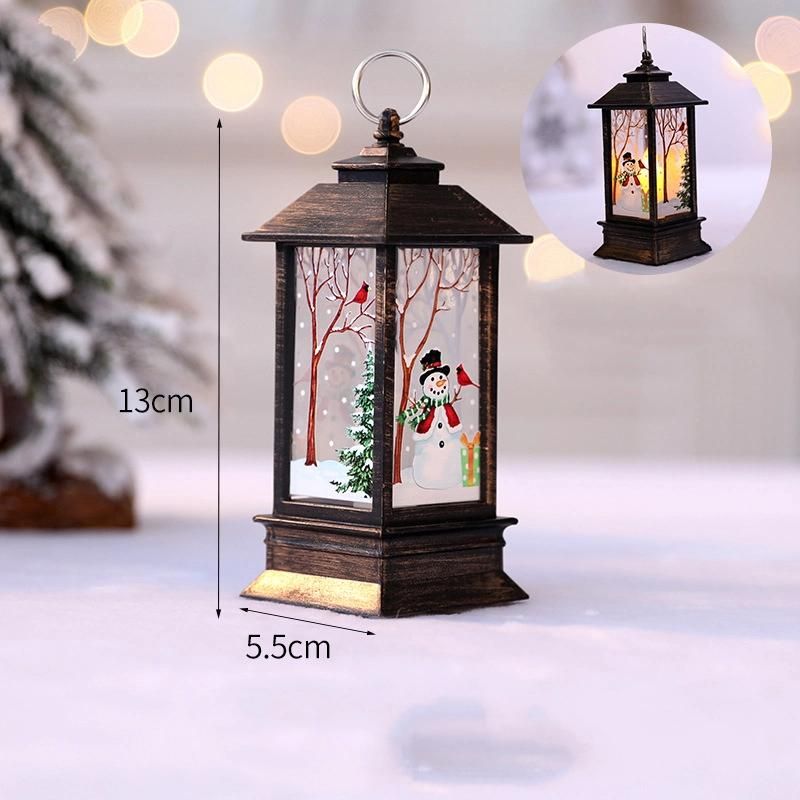 Vintage LED Lantern Lights Holiday Ornaments Christmas Decoration