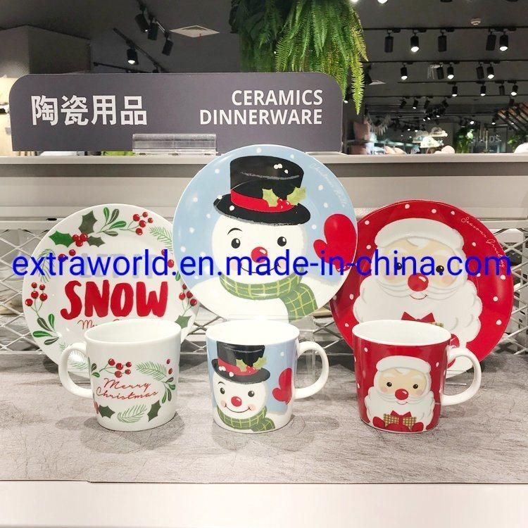 European Ceramic Tableware Porcelain Christmas Dinnerware Sets
