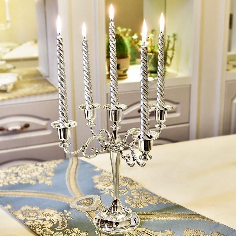 Antique Style Event Decoration Wedding Metal Candlesticks Candle Holder Candelabr