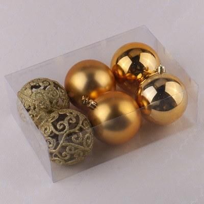 New Design Plastic Tree Hanging Ball with Glitter Painted