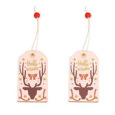 2021 New Design High Sales Wooden Hanging Hangtag for Holiday Wedding Party Decoration Supplies Hook Ornament Craft Gifts