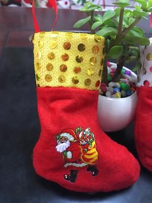 Christmas Gift Bag Socks Christmas Decoration Kids Christmas Stocking Socks Felt Christmas Sock Custom Gift Pouch Velvet Christmas Stocking Sock