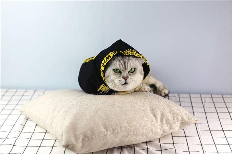 New Designers Black Pet Jacket Cats Clothes Puppy Dog Hoodies