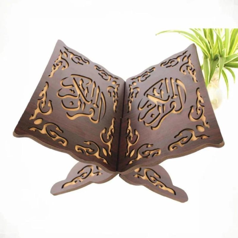 Muslim Eid Ramadan Islam Religion Gift Wooden Book Stand Vintage Holy Book Stand Holder Muslim Prayer Book Display Rack Hot Sale Products