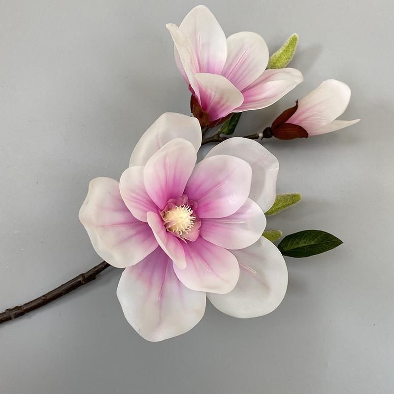 Factory Wholesale Real Touch 3D Print Magnolia Branches for Artificial Flower Tree
