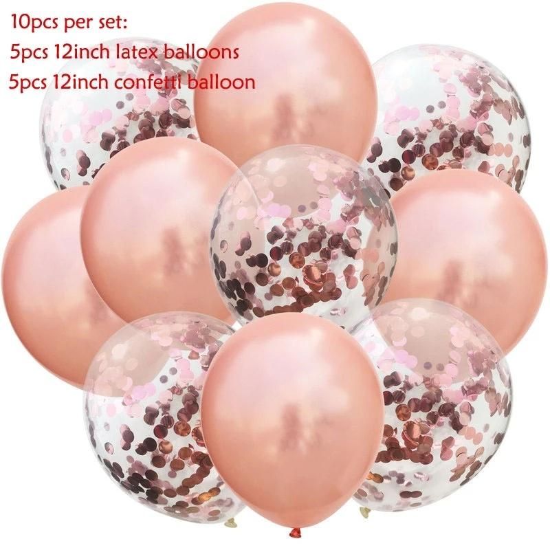 10PCS/Lot Glitter Confetti Latex Birthday Party Supplies Balloons Wedding Decoration