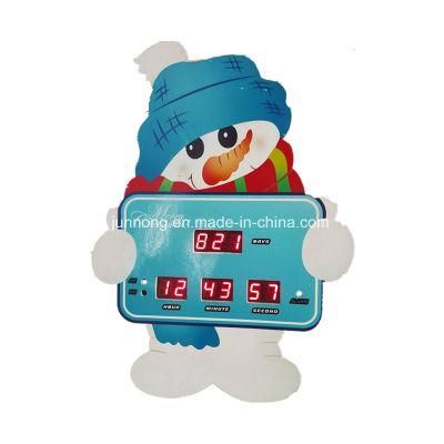 LED Digital Snowman Christmas Countdown Alarm/Table Gift Clock Jdl-507c-1