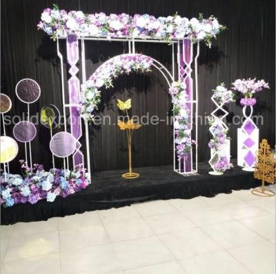 Iron Art Lollipop Silk Flower Wedding Drops Decoration for Gardens