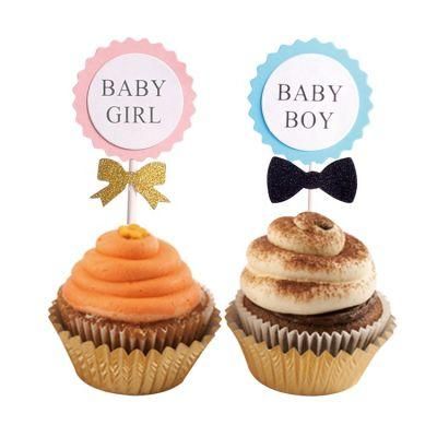 Paper Baby Cupcake Topper for Baby Shower Decoration Cake Topper