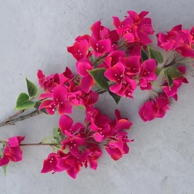 Factory Directly Artifcial Silk Bougainvillea Flower for Wedding Decoration